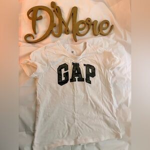 GAP Kids White Tee with Black Logo